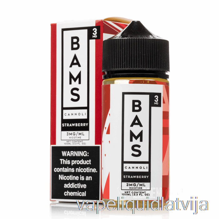 Zemeņu Cannoli - Bam Bam's Cannoli - 100ml 0mg Vape šķidrums